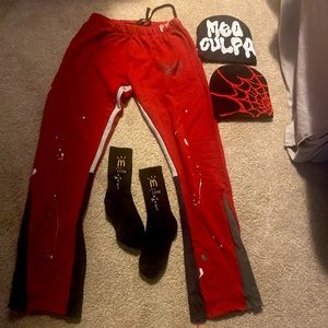 Gallery Dept Red Flared Sweatpants